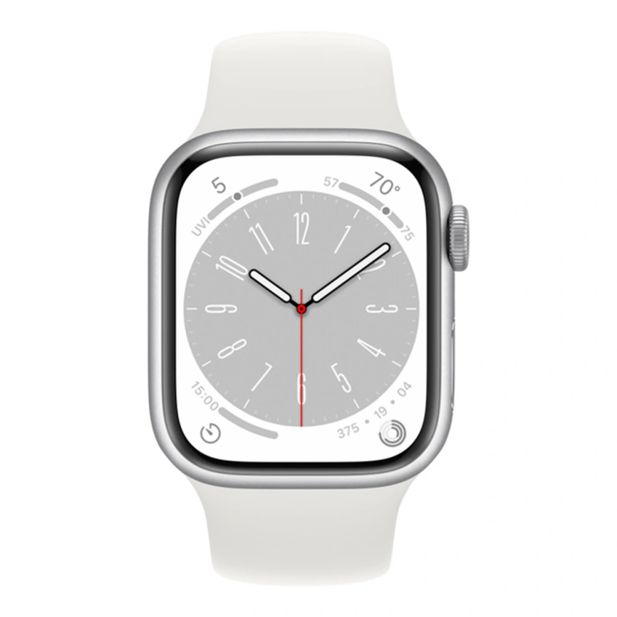Смарт-часы Apple Watch S8 - 41 mm GPS Silver/White Sport band