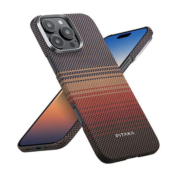Чехол Pitaka Tactile Woven case для iPhone 16 - Sunset Чехол Pitaka Tactile Woven case для iPhone 16 - Sunset