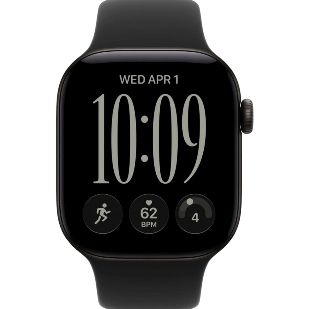Смарт-часы Apple Watch Series 12, 42 мм, GPS, корпус алюминий Black, ремешок Sport Band Black, размер M/L