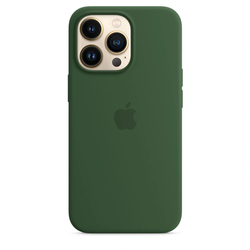 Силиконовый чехол Apple MagSafe для iPhone 13 Pro Green Clover