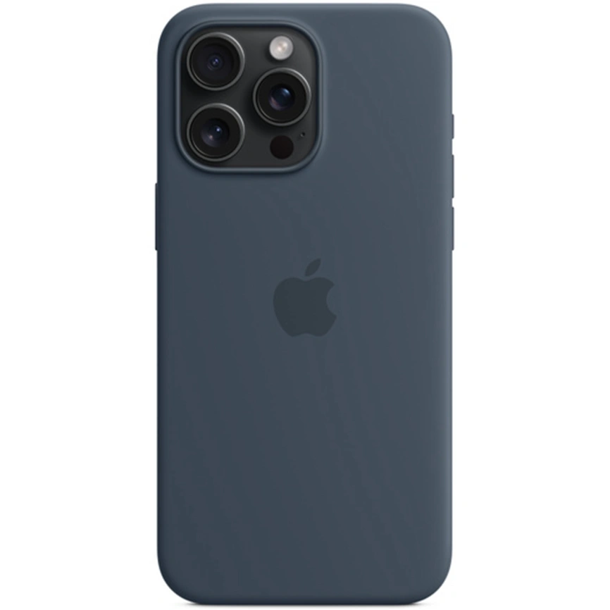 Силиконовый чехол Apple MagSafe для iPhone 15 Pro, Storm Blue