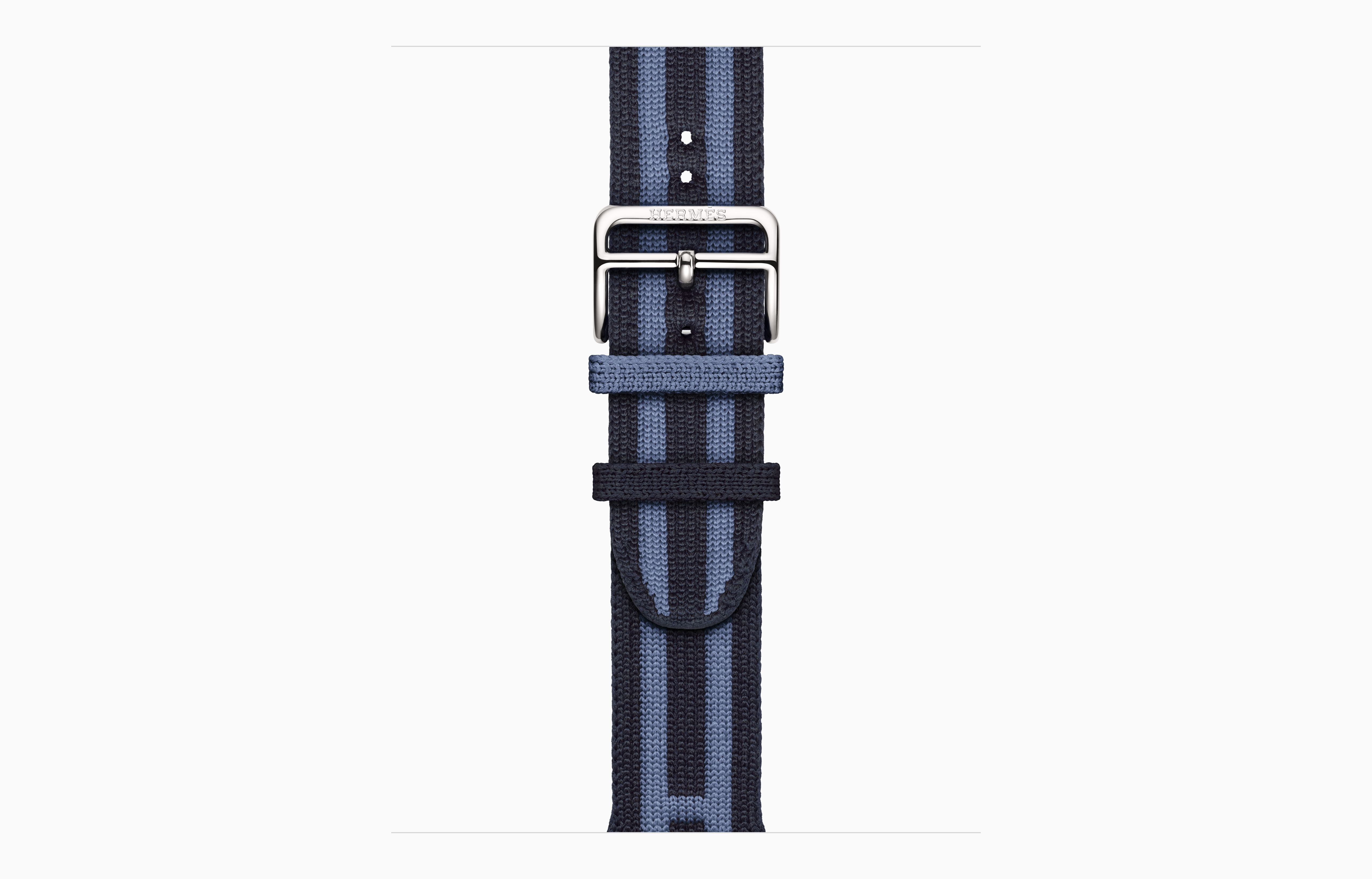 Смарт-часы Apple Watch Hermes Series 12, 42 мм, GPS + Cellular, Titanium Silver, Rocabar Club Bleu Nuit/Bleu Brighton, One Size