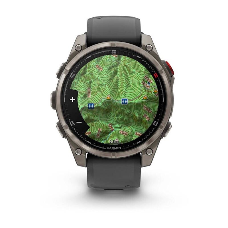 Смарт-часы Garmin Fenix 8 Pro Amoled Sapphire - 51 mm, Титановый | черный силиконовый ремешок