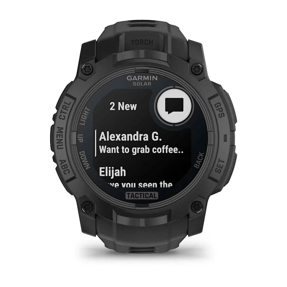 Смарт-часы Garmin Instinct 3 Tactical Edition - 50 mm, Solar, Черный, черный ремешок