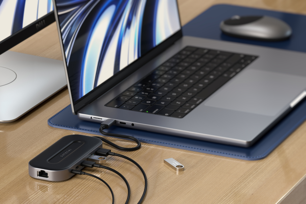 Адаптер Satechi USB-C 4 Multiport Adapter with 2.5G Ethernet, Серый Космос