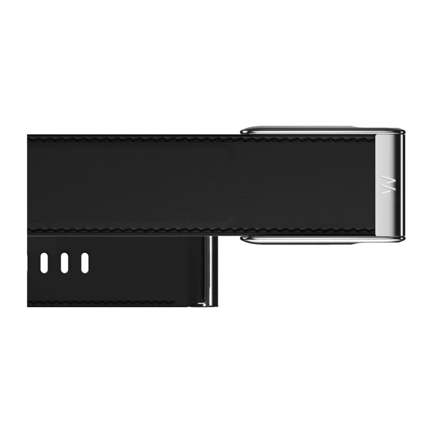 Широкий Кожаный ремешок WHOOP LeatherLuxe для WHOOP MG, Черный L