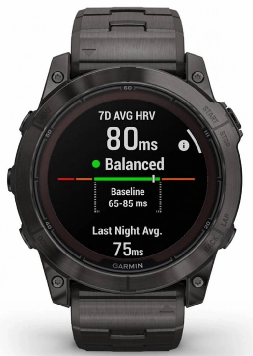 Смарт-часы Garmin Fenix 7X Pro Sapphire Solar Edition - 51 mm, Титановый, угольно-серый безель с DLC-покрытием, титановый браслет