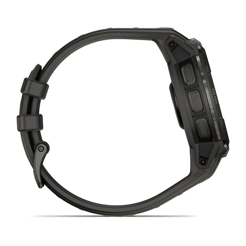 Смарт-часы Garmin Instinct Crossover Amoled - 46 mm, Светло-черный, силиконовый ремешок цвета древесного угля