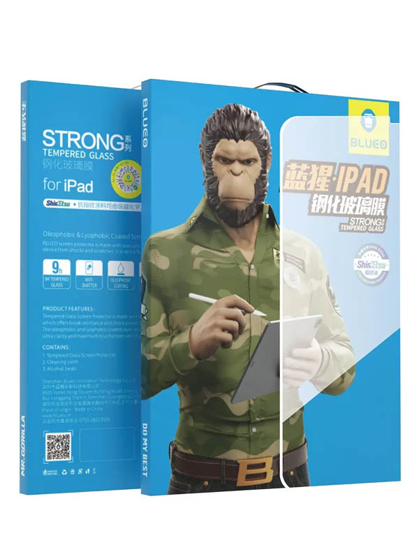 Защитное стекло BlueO Clear HD на Apple iPad Pro 11