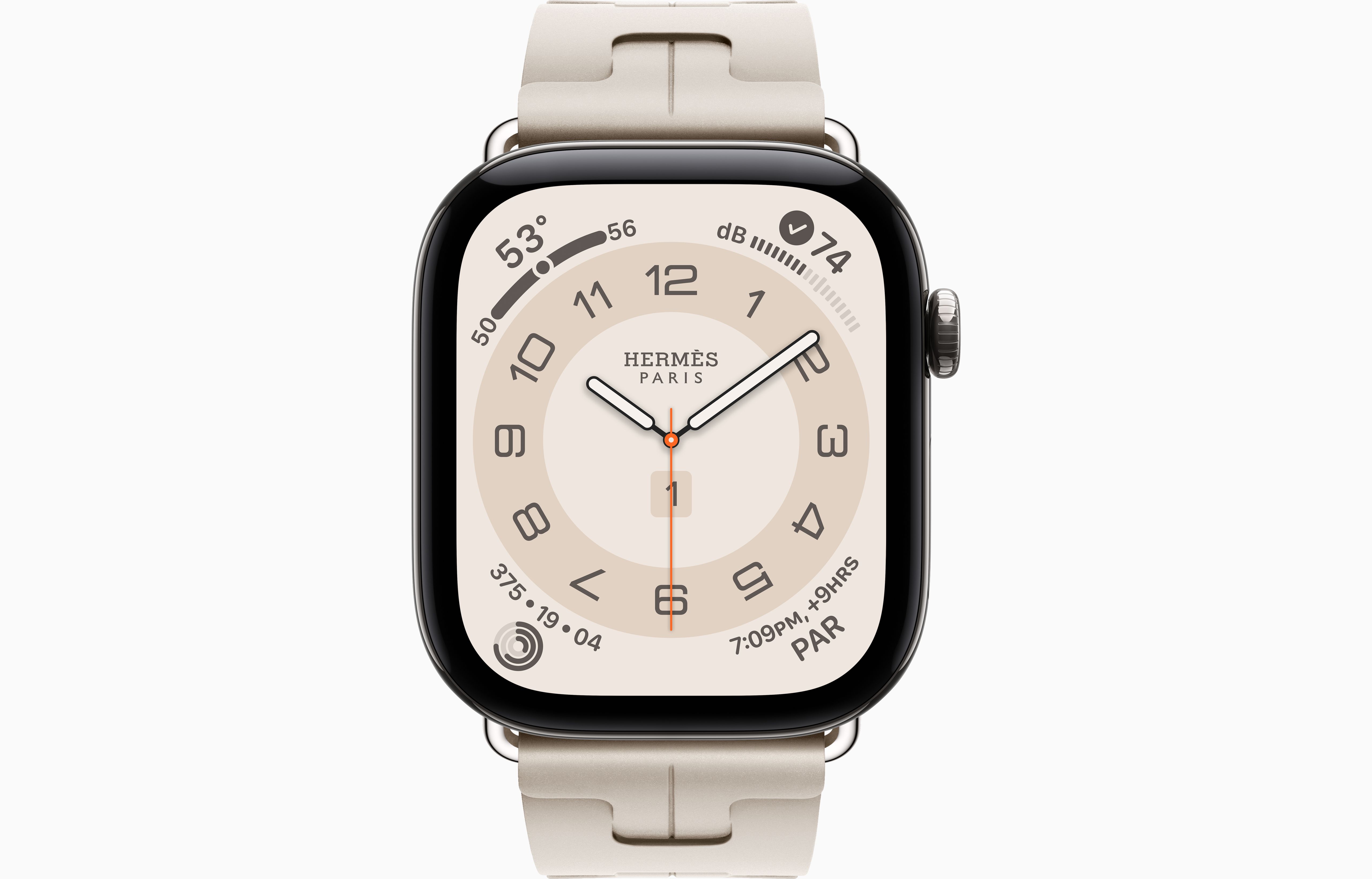 Смарт-часы Apple Watch Hermes Series 12, 46 мм, GPS + Cellular, Titanium Silver, Kilim Single Tour Beton, One Size