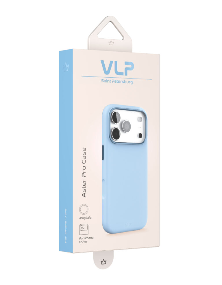 Силиконовый чехол MagSafe VLP Aster Pro Case для iPhone 17 Pro,  Голубой