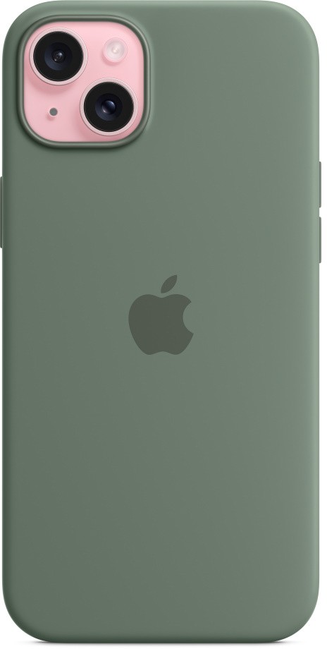 Чехол для iPhone 15 Plus Силиконовый Темно-зеленый