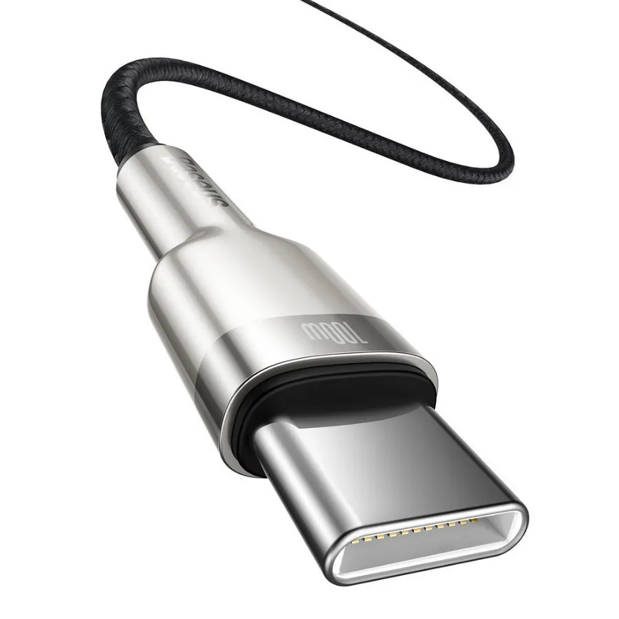 Кабель Baseus Cafule Series Metal Type-C to Type-C 100W 2м Черный