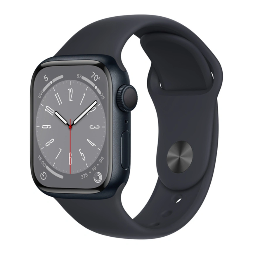 Смарт-часы Apple Watch S8 - 41 mm GPS Midnight/Black Sport band