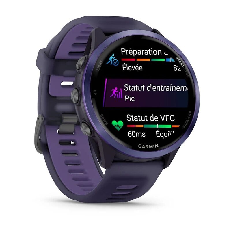 Смарт-часы Garmin Forerunner 570 - 47 mm, Индиго алюминий с ремешком цвета фиолетового индиго