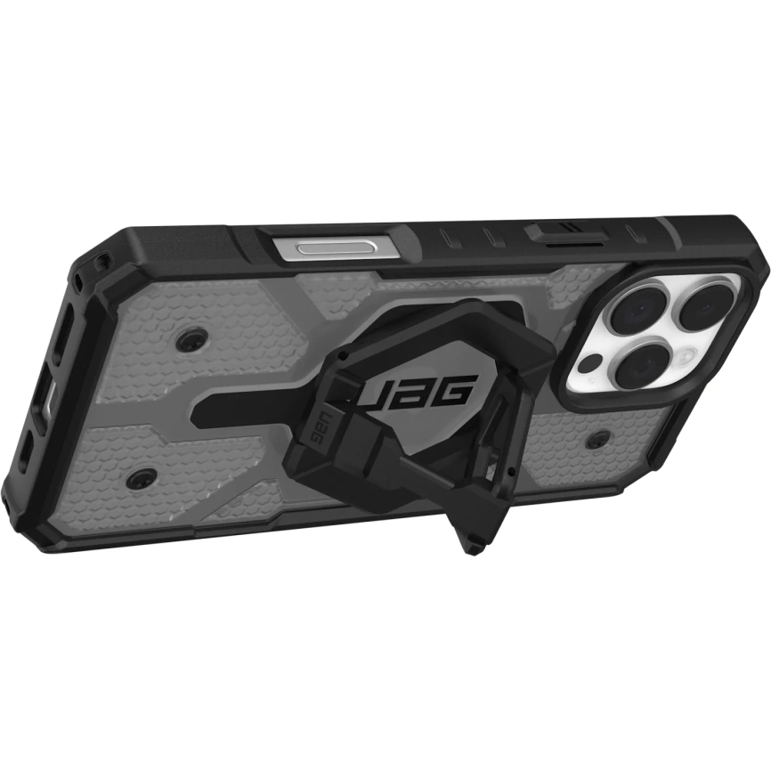 Чехол UAG MagSafe Pathfinder Clear для iPhone 16 Pro Max тонированный с подставкой