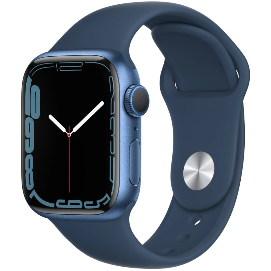 Смарт-часы Apple Watch Series 7 GPS 45mm Blue Sport Band (MKN83)