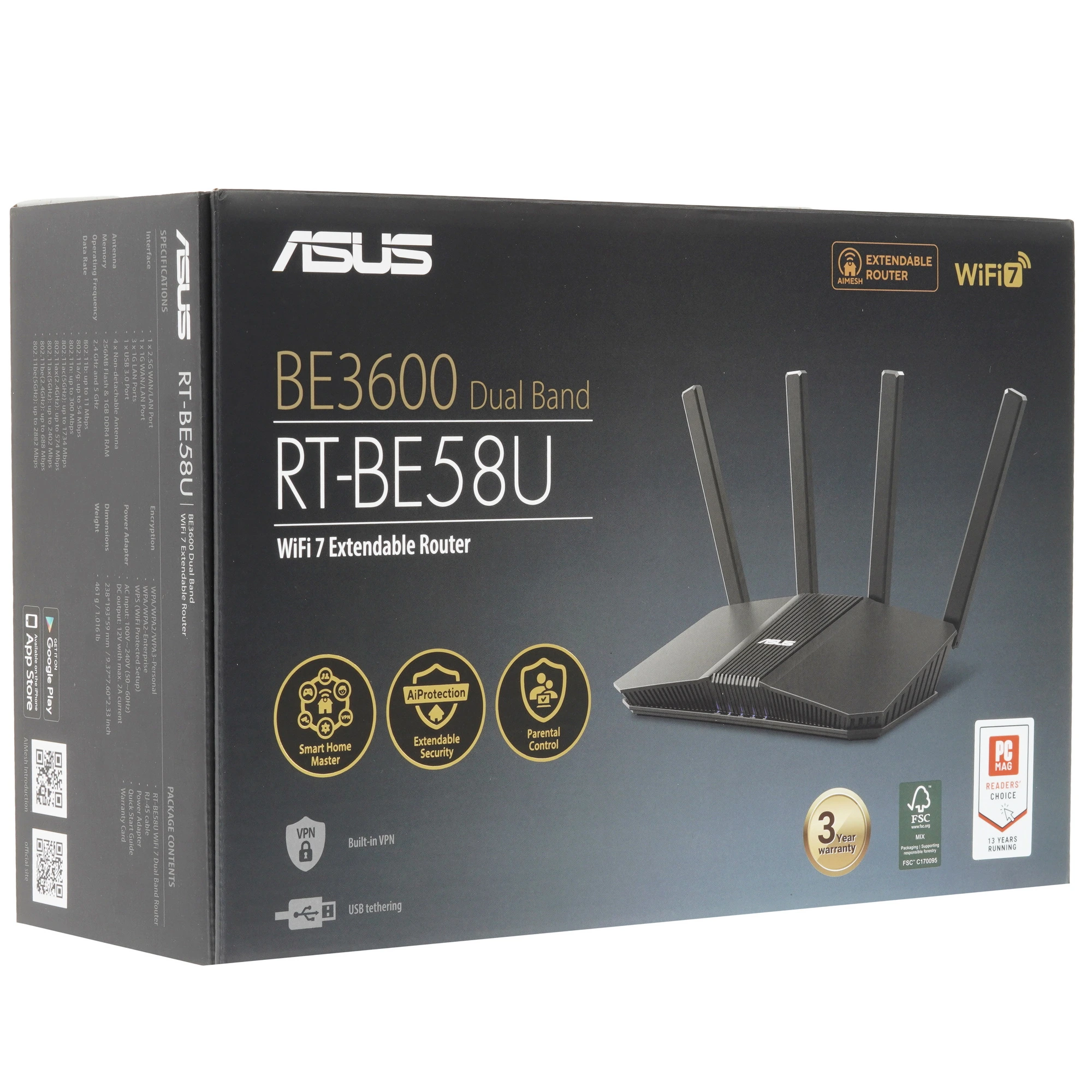 Беспроводной маршрутизатор ASUS RT-BE58U