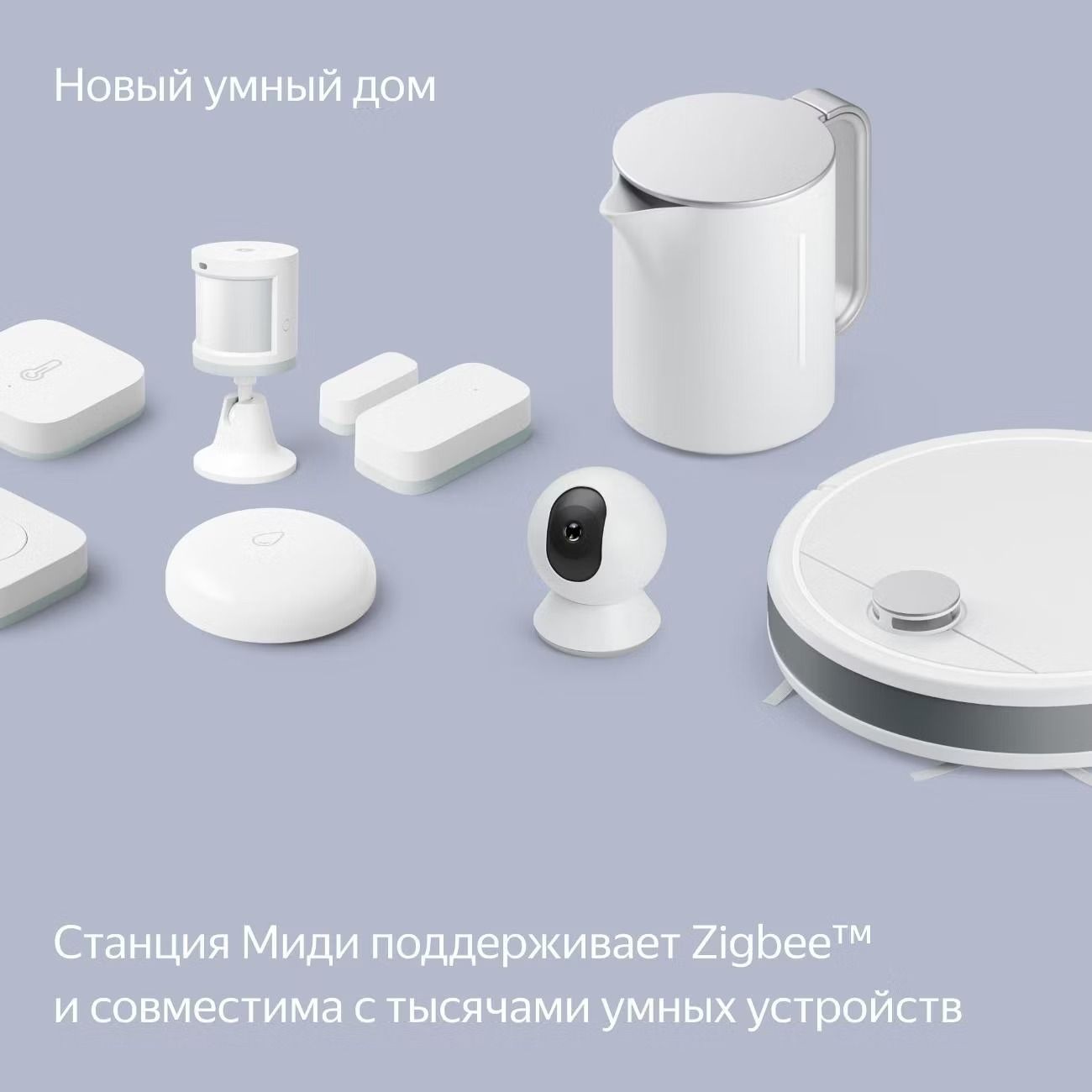 Умная колонка Яндекс Станция Миди Малиновый