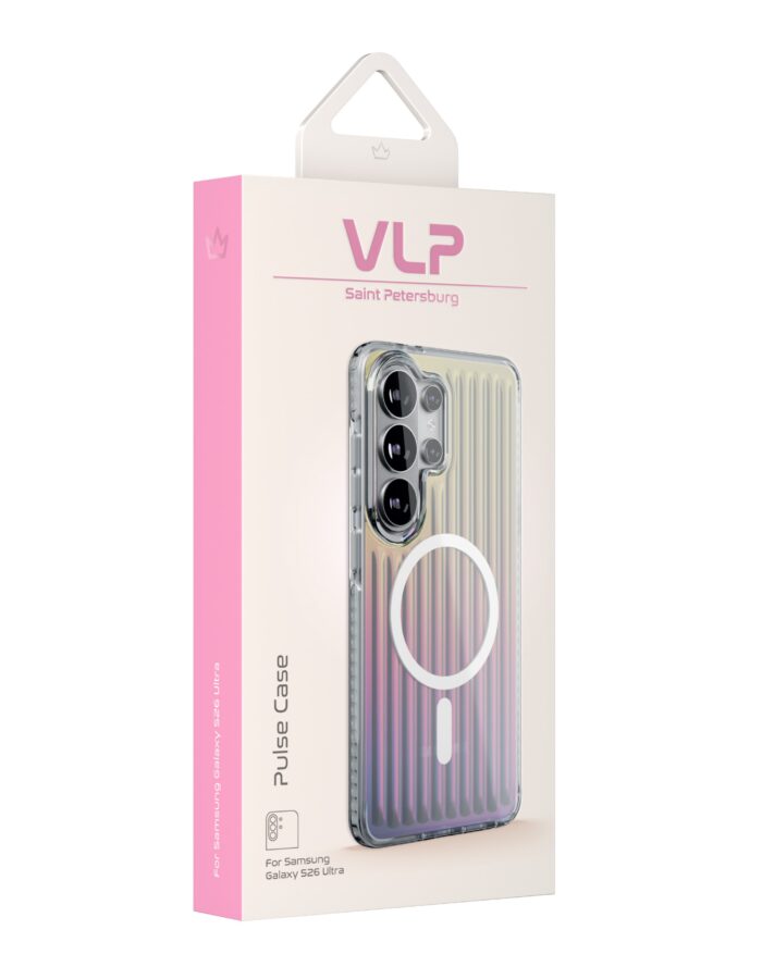 Чехол защитный VLP Pulse Case с MagSafe для Samsung Galaxy S26 Ultra, Перламутровый