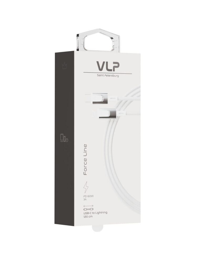 Кабель VLP Force Line USB-C to Lightning 1.2м 30W (White)