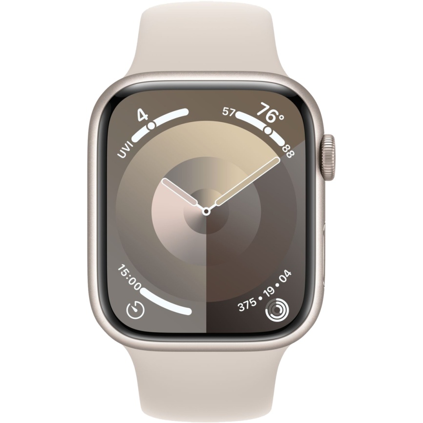 Умные часы Apple Watch Series 9 41 мм Aluminium Case GPS / (спортивный ремешок, цвет   сияющая звезда (M/L)