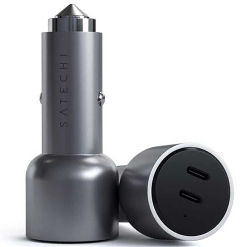 Автомобильное зарядное устройство Satechi 40W Dual USB-C ST-U2C40CCM Space Gray