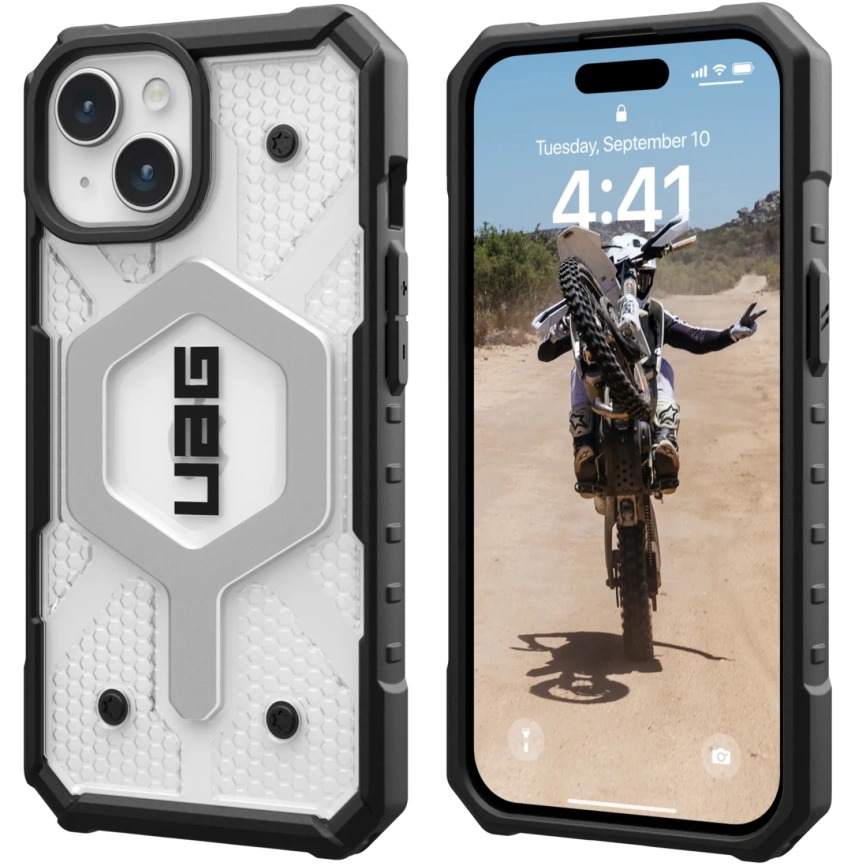 Чехол с поддержкой MAGSAFE Uag Pathfinder для iPhone 15 Plus, цвет Прозрачный