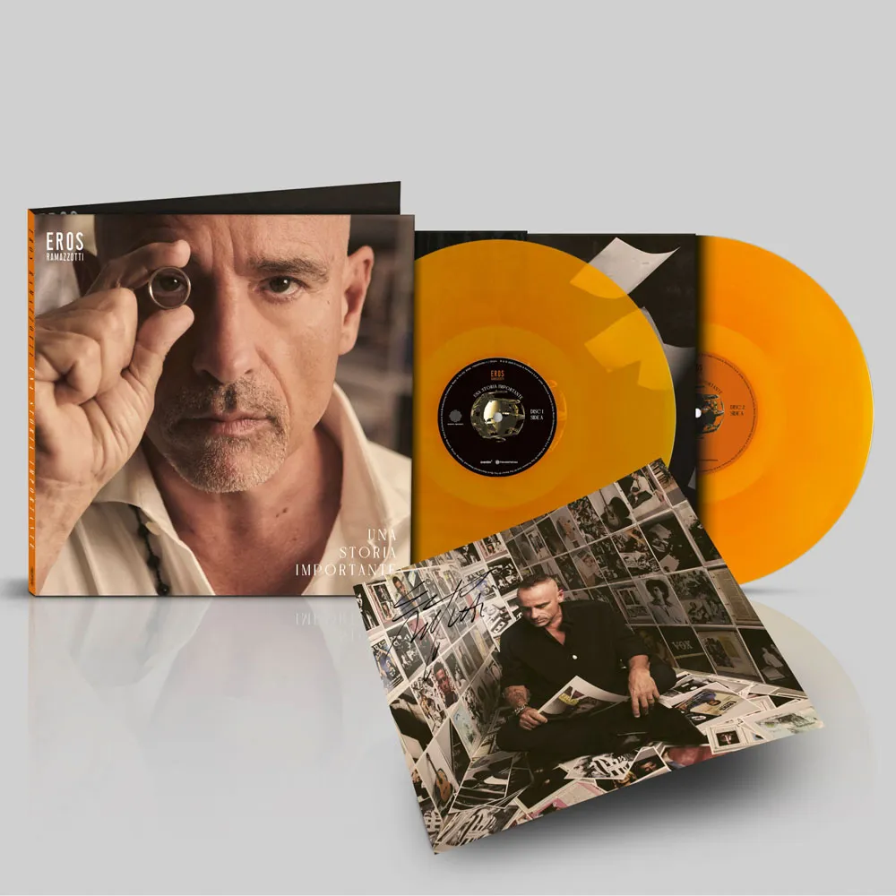 Виниловая пластинка RAMAZZOTTI EROS - Una Storia Importante (Italian) (Orange) (Signed)