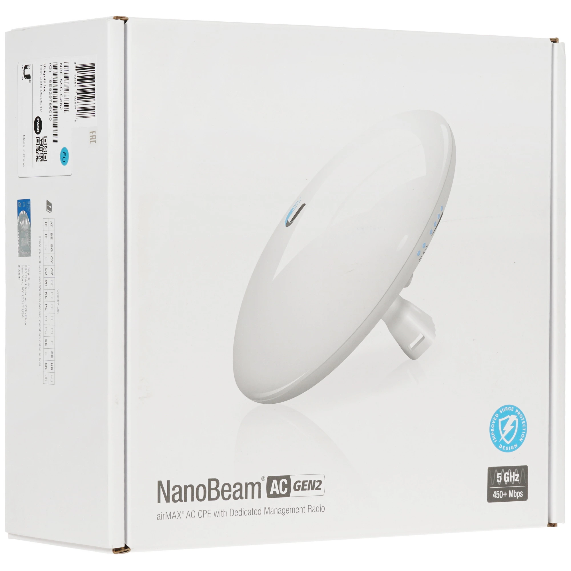 Точка доступа Ubiquiti NanoBeam 5AC Gen2