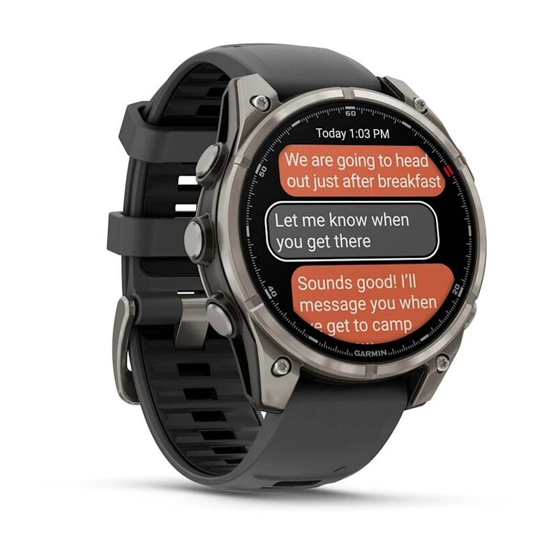 Смарт-часы Garmin Fenix 8 Pro Amoled Sapphire - 51 mm, Титановый | черный силиконовый ремешок