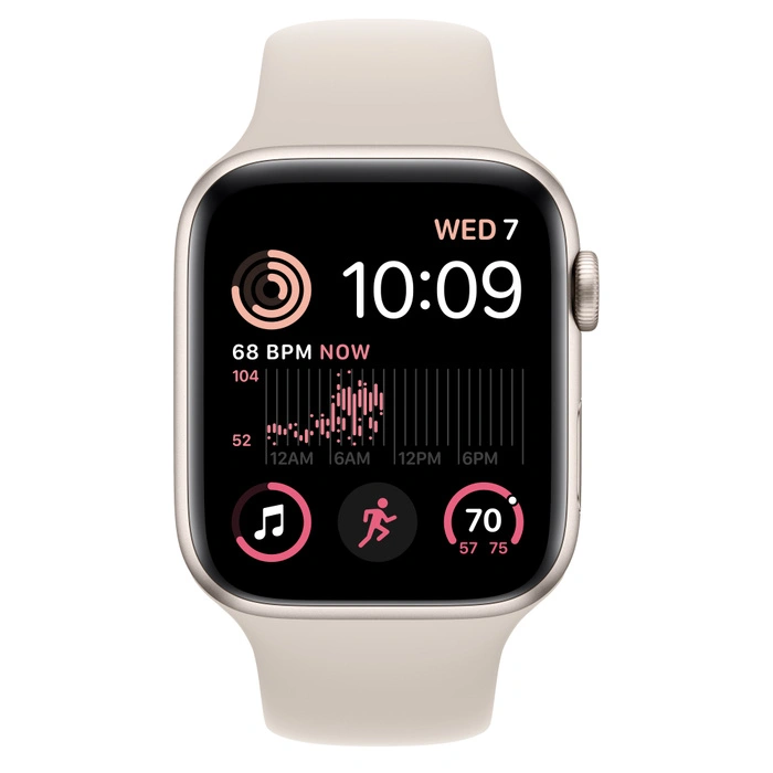 Смарт-часы Apple Watch SE GPS - 44 mm Starlight Sport band (MNJX3)