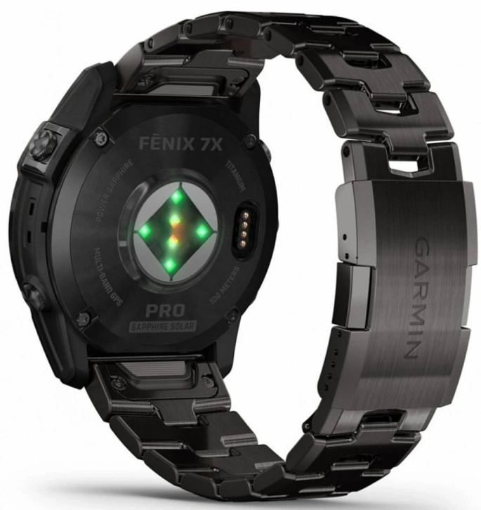 Смарт-часы Garmin Fenix 7X Pro Sapphire Solar Edition - 51 mm, Титановый, угольно-серый безель с DLC-покрытием, титановый браслет