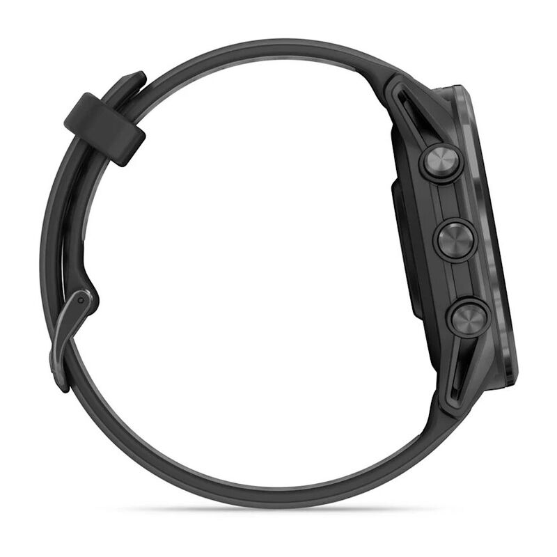 Смарт-часы Garmin Forerunner 970 - 47 mm, Черный, темно-серый титановый безель с DLC-покрытием, черно-серый ремешок