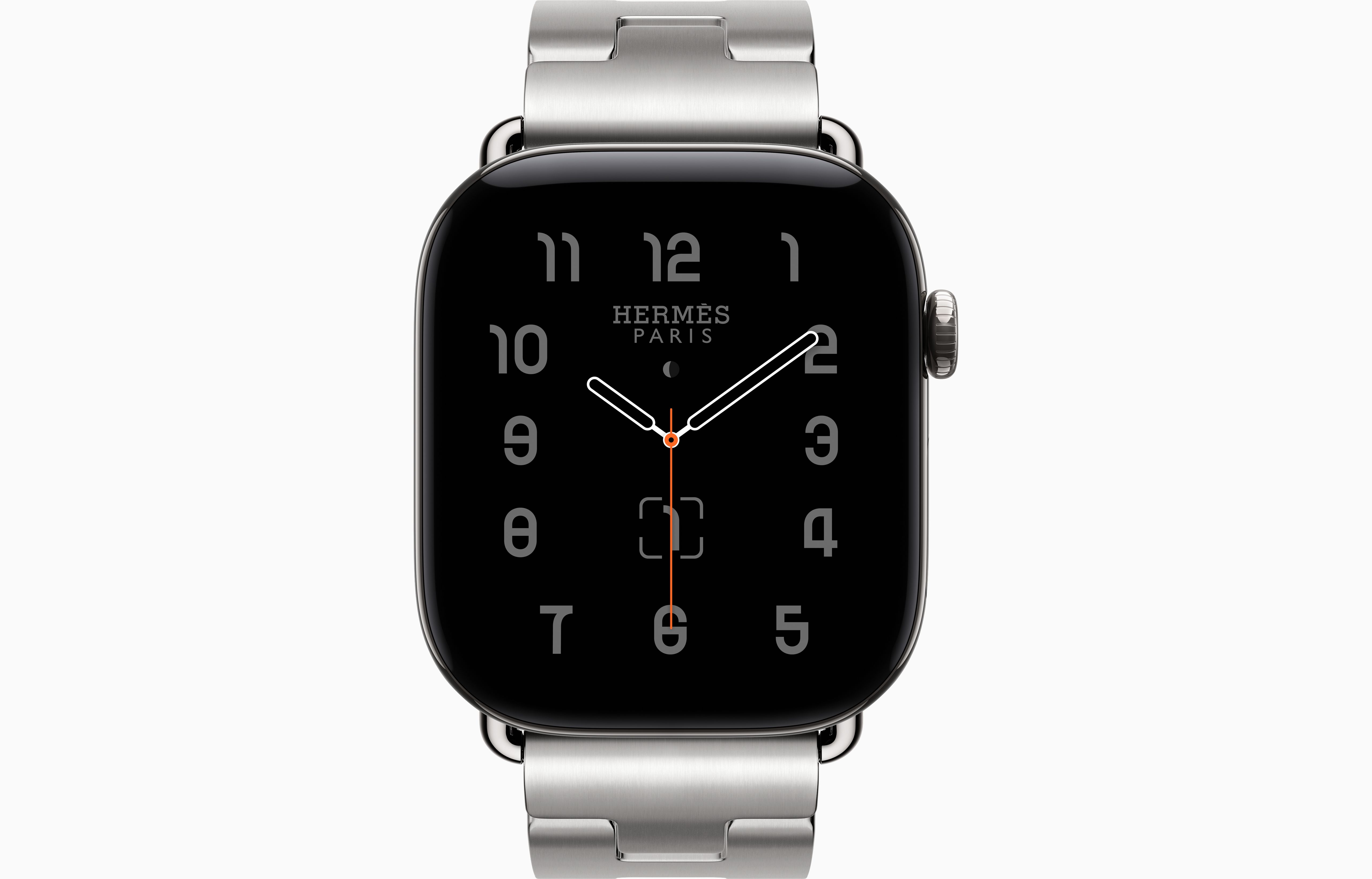 Смарт-часы Apple Watch Hermes Series 12, 46 мм, GPS + Cellular, Titanium Silver, Grand H Satine, S