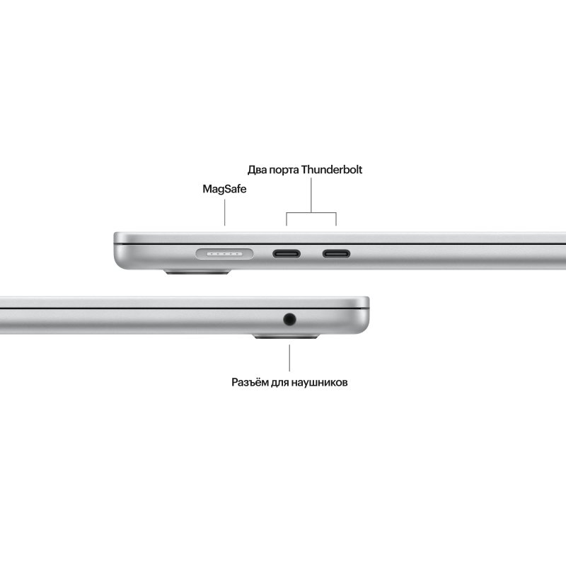 Ноутбук MacBook Air 15" M3 (2024) 8C CPU/10C GPU, 16 ГБ RAM, 1 ТБ SSD, (Silver | Серебристый) (Z1BR000L5)