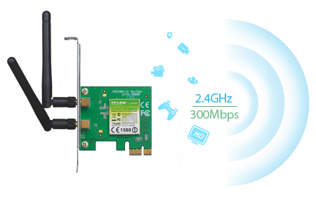 Wi-Fi адаптер TP-Link TL-WN881ND, PCI-Express x1, 300 Мбит/с (TL-WN881ND)