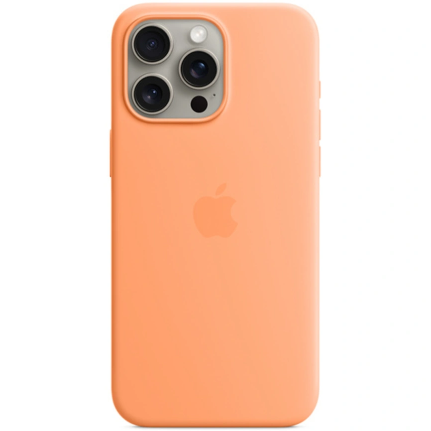 Силиконовый чехол Apple MagSafe для iPhone 15 Pro, Orange Sorbet