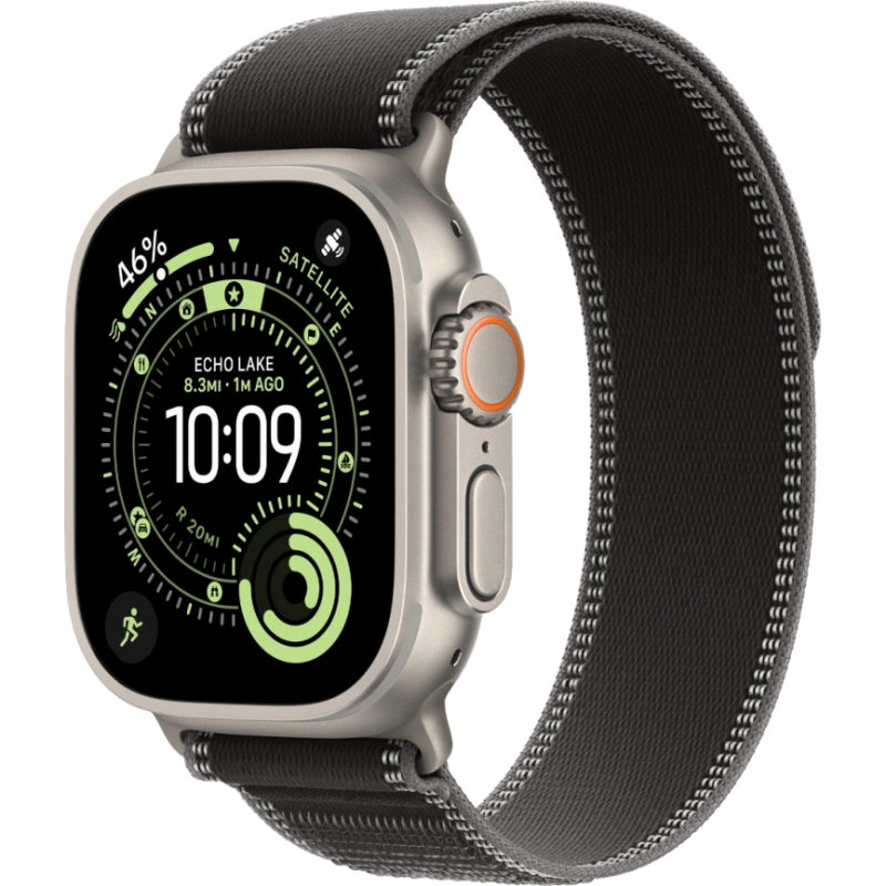 Смарт-часы Apple Watch Ultra 3 - 49 mm Natural Titanium case | ремешок Trail Loop | Black/Charcoal, M/L