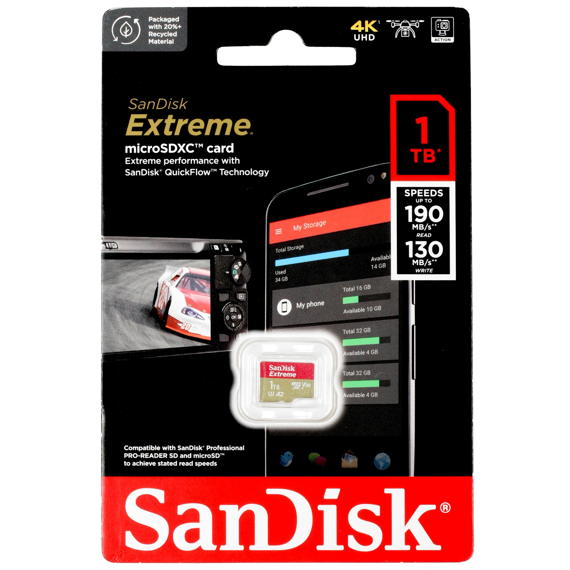Карта памяти Sandisk Extreme, 1 ТБ MicroSDXC