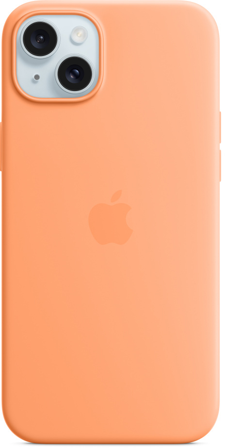 Чехол для iPhone 15 Plus Силиконовый свежая папайя Чехол для iPhone 15 Plus Силиконовый свежая папайя