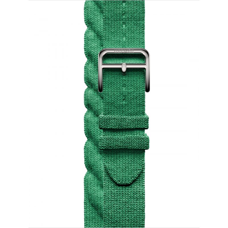 Смарт-часы Apple Watch S10 Hermes - 42 mm, браслет Torsade Double Tour (Vert Moyen | зеленый)