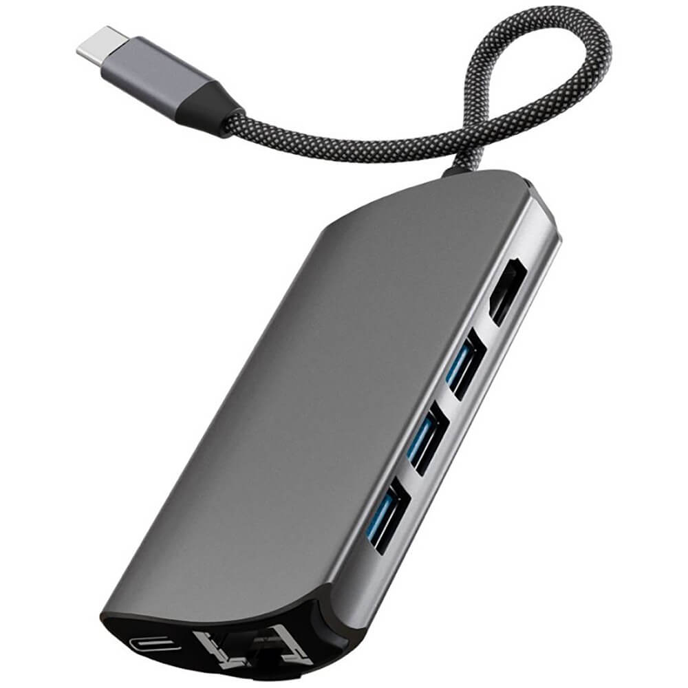 Адаптер VLP Infinity USB-C Hub 8 в 1, графит