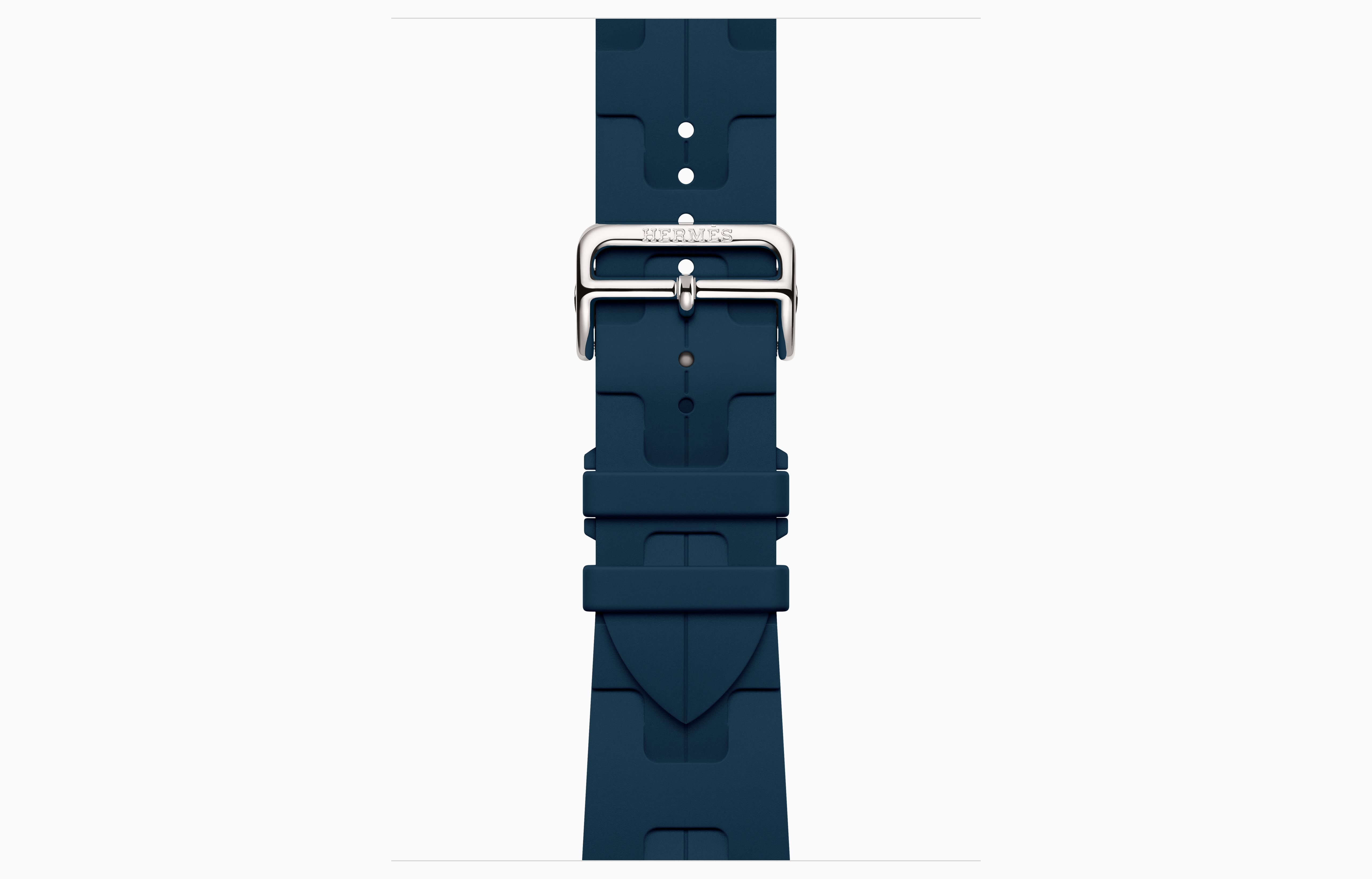 Смарт-часы Apple Watch Hermes Series 12, 46 мм, GPS + Cellular, Titanium Silver, Kilim Single Tour Bleu De Malte, One Size