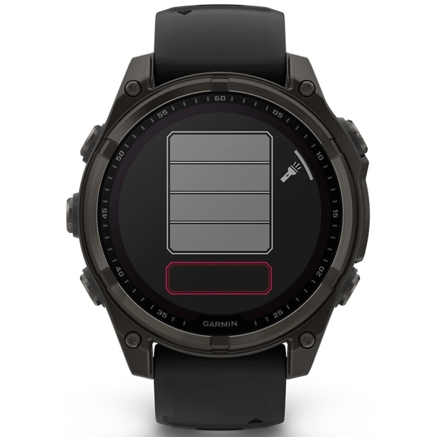 Смарт-часы Garmin Fenix 8 51mm Solar Sapphire (010-02907-11) Carbon Gray DLC Titanium with Black/Pebble Gray Silicone Band