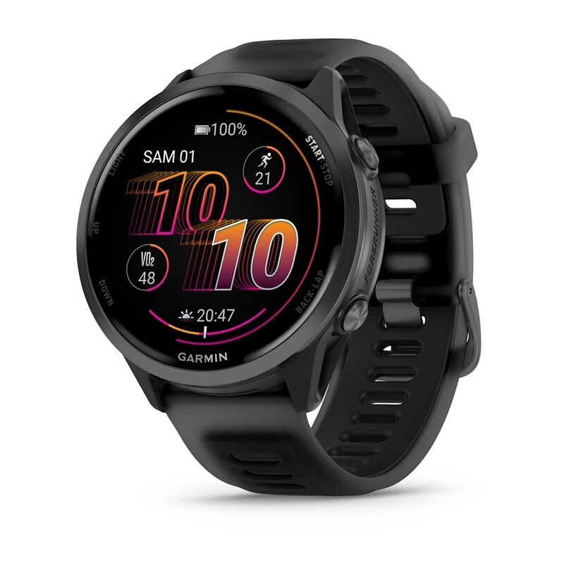 Смарт-часы Garmin Forerunner 570 - 42 mm, Сланцево-серый алюминий с черным ремешком