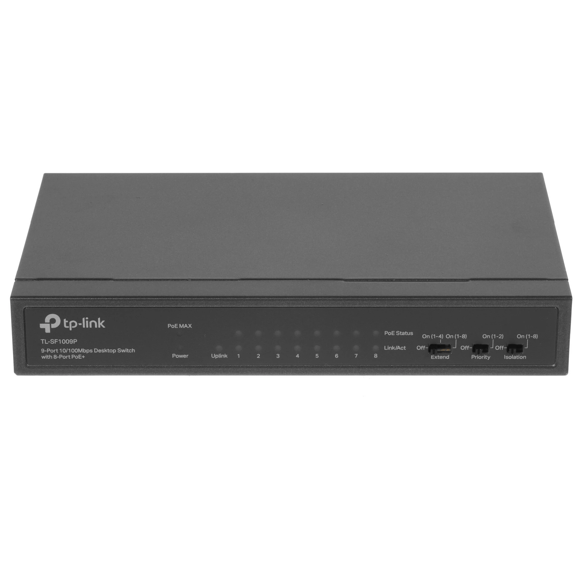 Коммутатор TP-Link TL-SF1009P, 9 портов (8xPoE+), 10/100 Мбит/с, неуправляемый