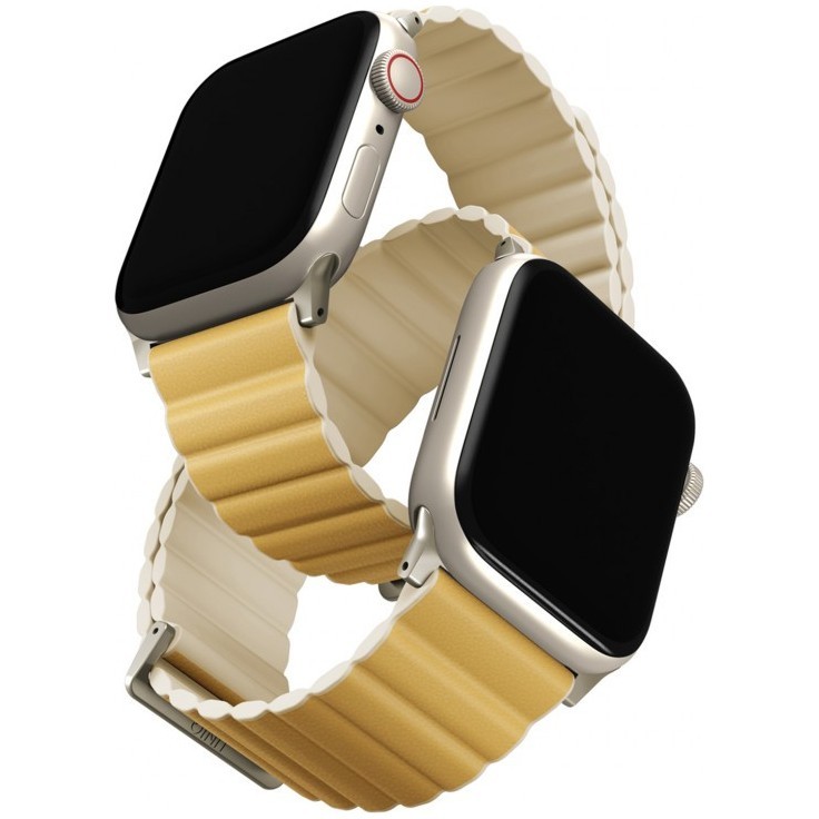 Ремешок Uniq Revix Premium для Apple Watch 38/40/41 золото | слоновая кость