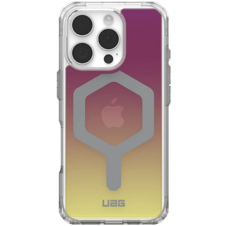 Чехол UAG MagSafe Plyo для iPhone 16 Pro Maroon/Yellow Ombre