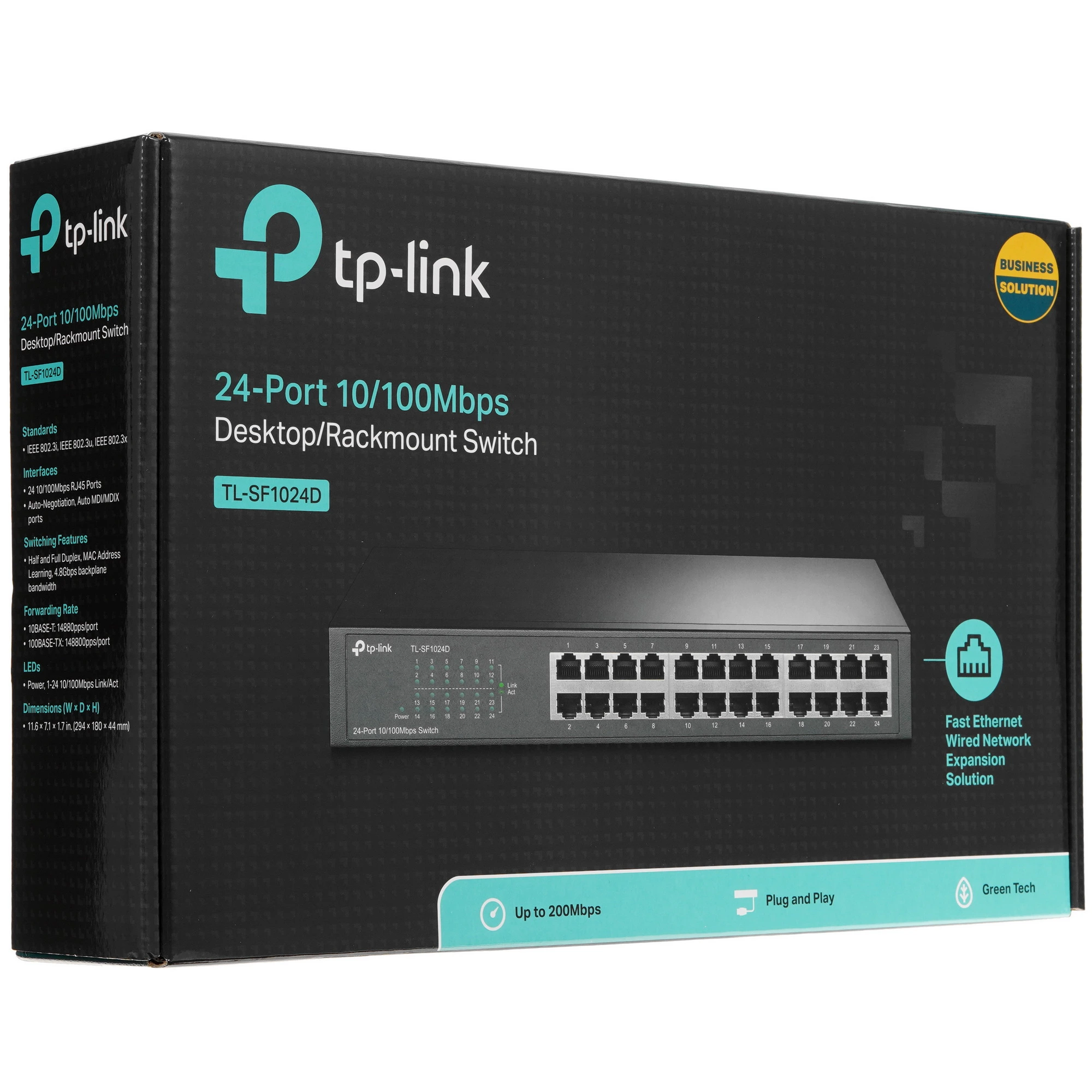 Коммутатор TP-Link TL-SF1024D, 24 порта 10/100 Мбит/с, неуправляемый